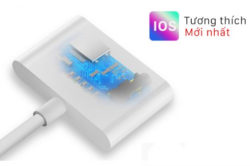 Cáp chuyển iphone 2in1 lightning + 3.5 xịn - Ảnh 3