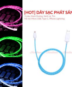 Cáp sạc chạy led cổng micro - Ảnh 2