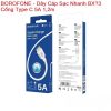 Cáp sạc nhanh Borofone BX33 5A Type-c 1,2M - Ảnh 1