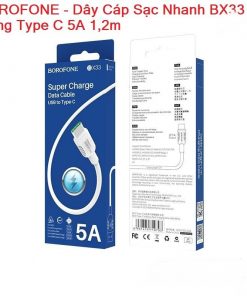 Cáp sạc nhanh Borofone BX33 5A Type-c 1,2M - Ảnh 1