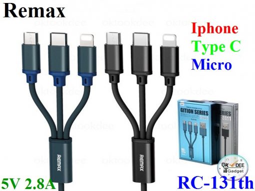 Cáp sạc remax 3 đầu (iphone, micro, type-c) chính hãng - Ảnh 2