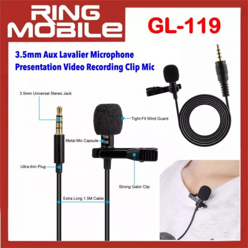 Mic ghi âm cho điện thoại GL-119 cổng 3.5