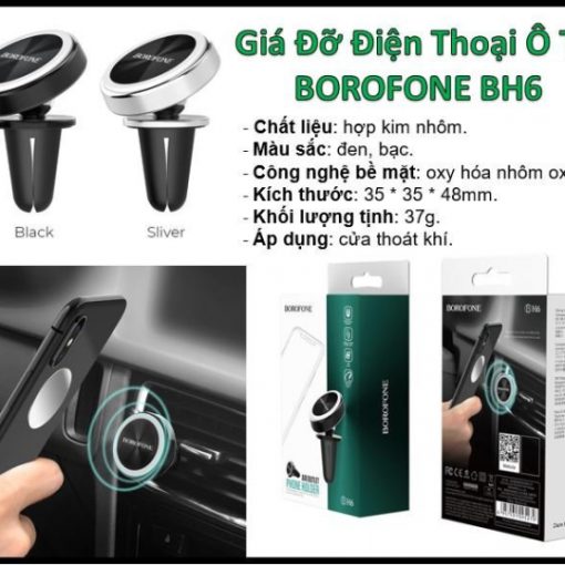 Giá Đỡ Điện Thoại Trên Xe Hơi BOROFONE BH6