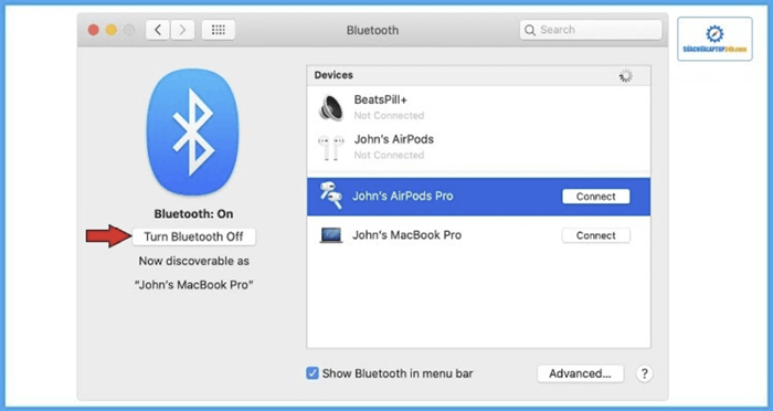 Kết nối loa Bluetooth với Macbook